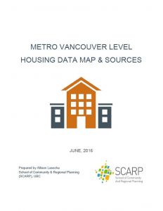 Metro Vancouver-Level Housing Data Map & Sources